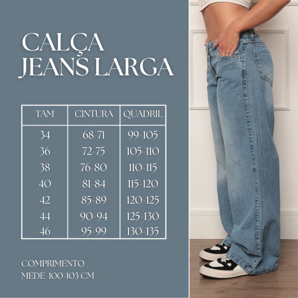Calça jeans low rise cos baixo baggy larga