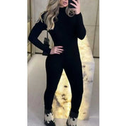 Macacão Longo em Tricô Modal com Manga e Costas Abertas – Look Sofisticado estilo Virgínea