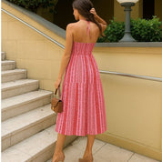 Vestido Boho Tribal Feminino Saia Flared, Tomara que Caia, Sem Bojo- Verão midi