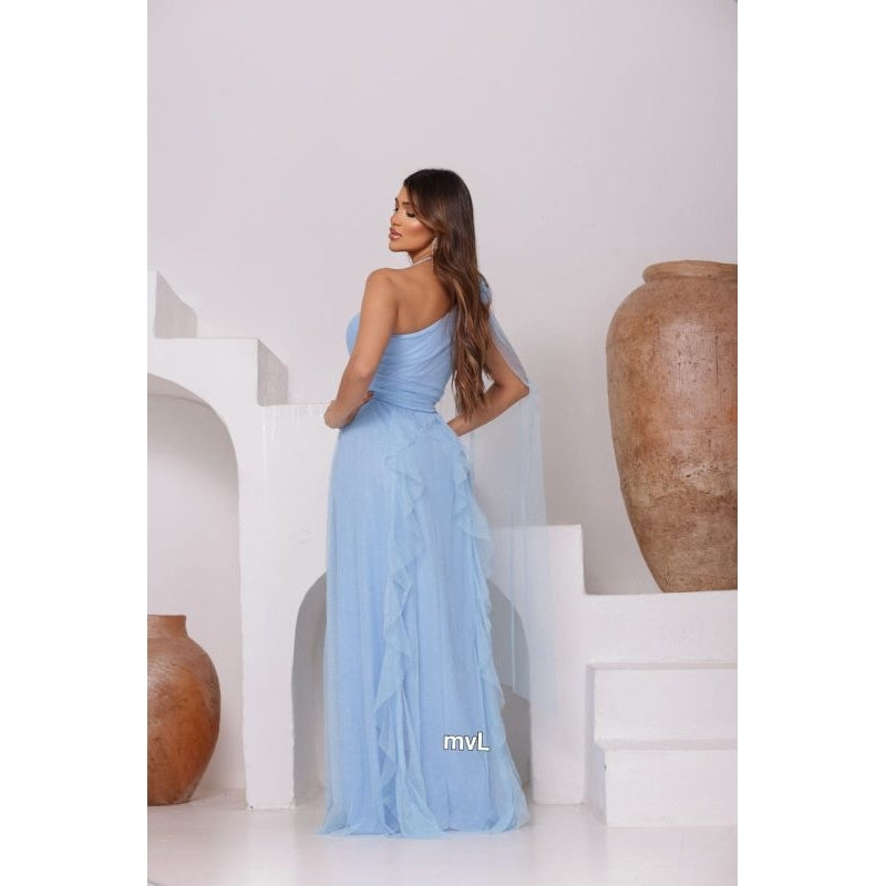 vestido brilhoso esmeralda elegante un hombro luxouso ideal para festas  madrinhas convidadas formandas noivas