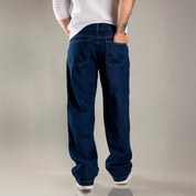 Calça Jeans Masculina Premium Baggy Balão Estilo Americana Rapper Bag Larga Corte Reto Mandrake