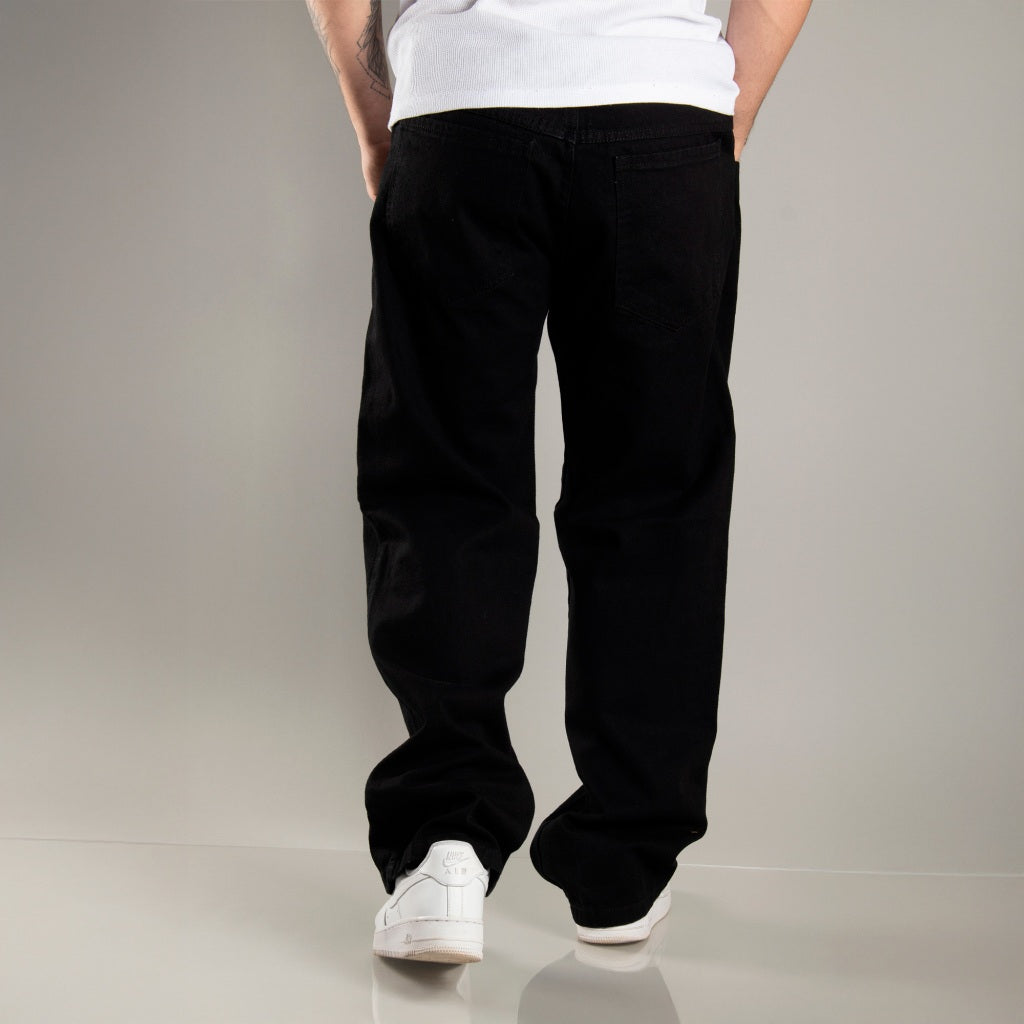 Calça Jeans Masculina Premium Baggy Balão Estilo Americana Rapper Bag Larga Corte Reto Mandrake
