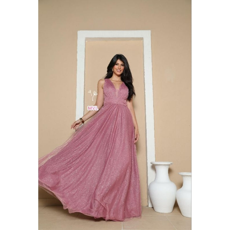 vestido de festa para todas as ocasiões especiais,noivas,convidadas,formaturas,elegante com ótimo caimento brilhoso S.C