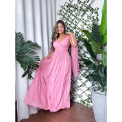 vestido maria tule liso ideal para casamentos.comvidadas.festa de gala con ótimo caimento.