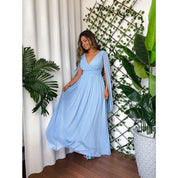 vestido maria tule liso ideal para casamentos.comvidadas.festa de gala con ótimo caimento.