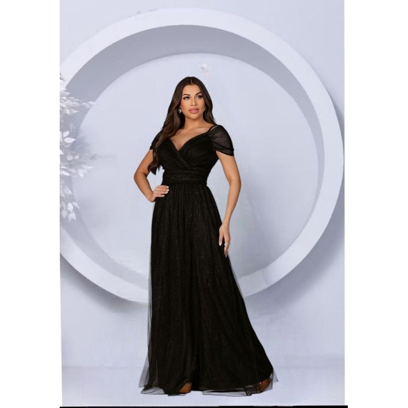 vestido femenino de festa com brilho e sem brilho ideal para casamentos convidadas aniversario (F)
