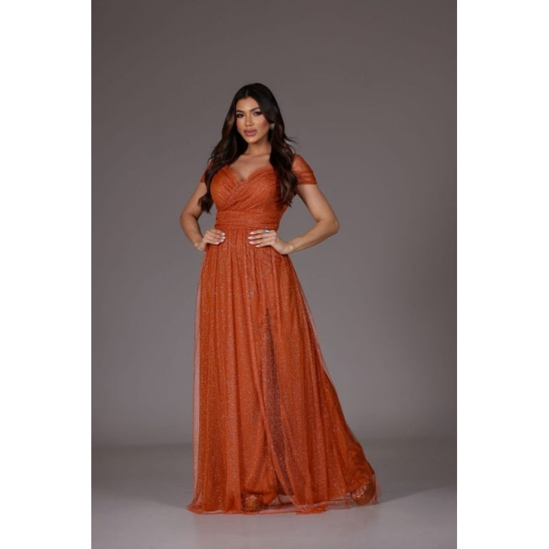 vestido femenino de festa com brilho e sem brilho ideal para casamentos convidadas aniversario (F)
