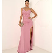 Vestido Longo de Festa para Casamento Madrinha,luxo Elegante maravilhoso nas costas con Ziper M,G