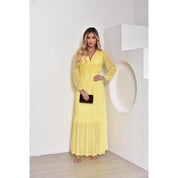 Vestido longo Feminino de tule manga longa de festa, casamento com bojo todo forrado