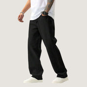 Calça Balão Jeans Masculina Grafite 100% Algodão Grosso Boca Larga Bag Streetwear Urbana Casual Moda Atual Tendência