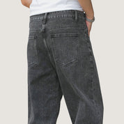 Calça Balão Jeans Masculina Grafite 100% Algodão Grosso Boca Larga Bag Streetwear Urbana Casual Moda Atual Tendência
