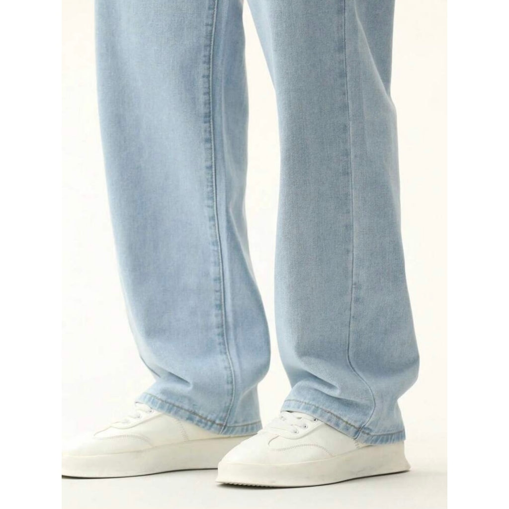 Calça Balão Masculina Reta Baggy Estilo Rua Com Ajuste Moda Skate Tamanho