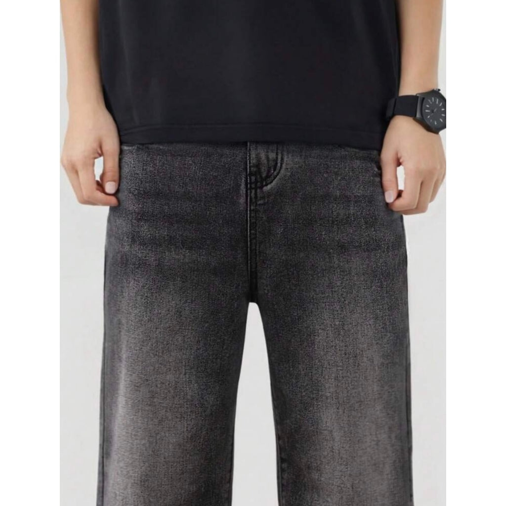 Calça Balão Masculina Reta Baggy Estilo Rua Com Ajuste Moda Skate Tamanho