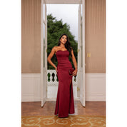 Vestido Longo Festa Formal Feminino Modelo Sereia Com Mini Capa em Tecido Malha Trilobal Tam P ,M ,G