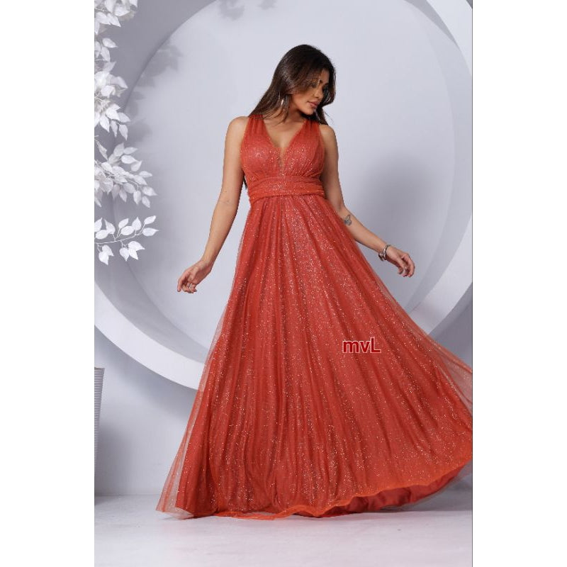 vestido de festa para todas as ocasiões especiais,noivas,convidadas,formaturas,elegante com ótimo caimento brilhoso S.C