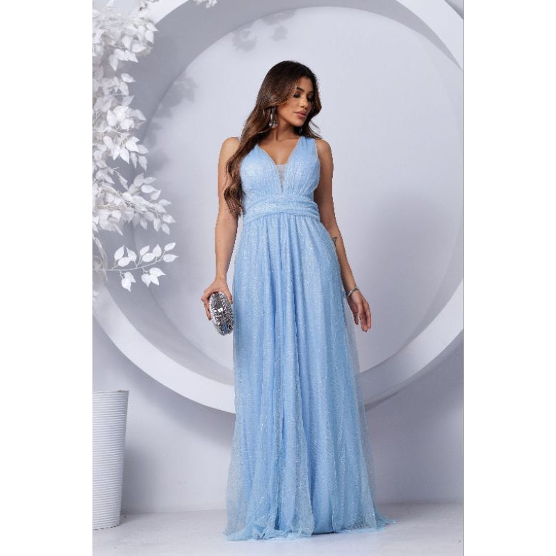 vestido de festa para todas as ocasiões especiais,noivas,convidadas,formaturas,elegante com ótimo caimento brilhoso S.C
