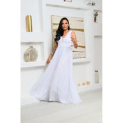 vestido de festa para todas as ocasiões especiais,noivas,convidadas,formaturas,elegante com ótimo caimento brilhoso S.C