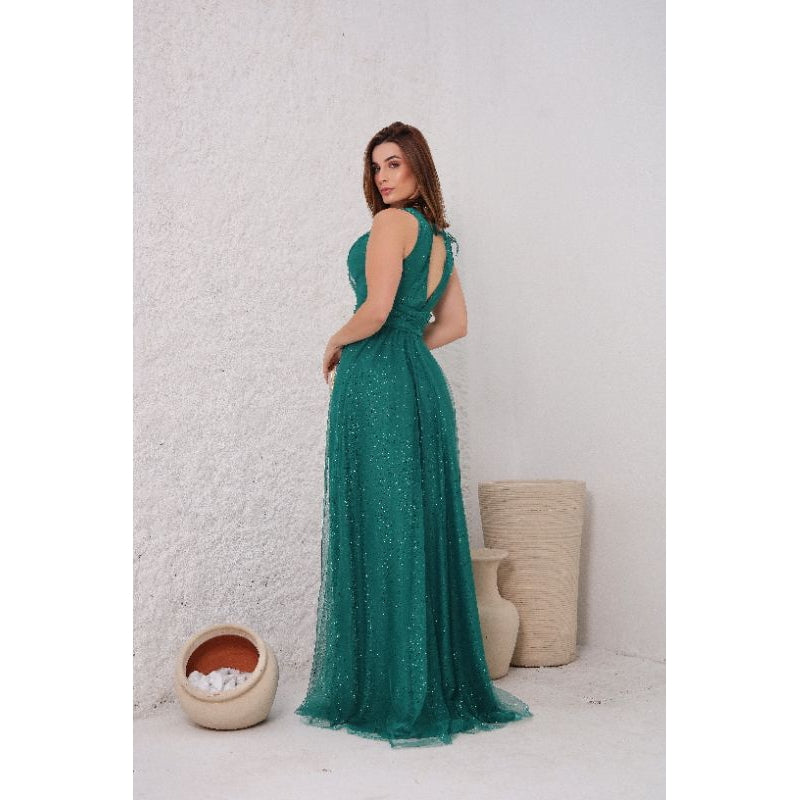 vestido femenino  brilhoso ideal para festa elegante S.C