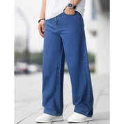 Calça Balão Masculina Reta Baggy Estilo Rua Com Ajuste Moda Skate Tamanho
