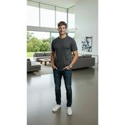 Camisa Masculina De Tricô Estilosa Malha Texturizada Básica Lisa Slim Premium