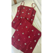 Vestido Midi Gio Bordado com Strass