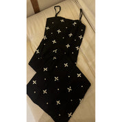 Vestido Midi Gio Bordado com Strass