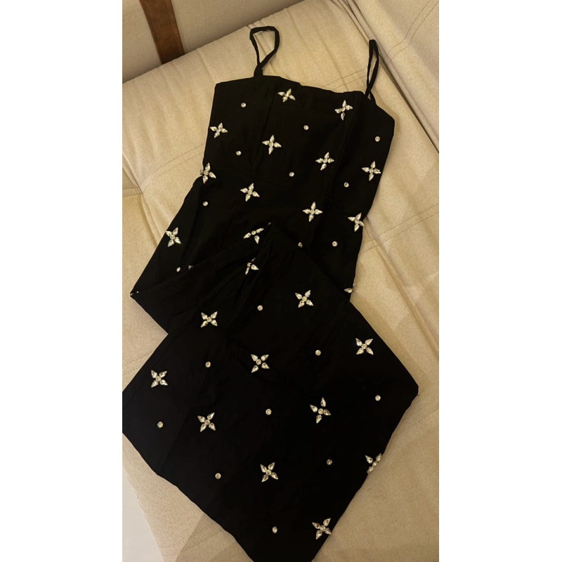 Vestido Midi Gio Bordado com Strass