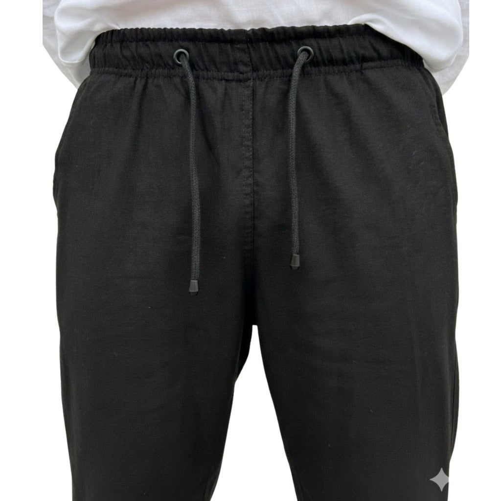 Calça Masculina de Linho Premium Alfaiataria Casual Leve Confortável Ideal Praia, Festa, Carnaval
