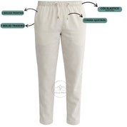 Calça Masculina de Linho Premium Alfaiataria Casual Leve Confortável Ideal Praia, Festa, Carnaval