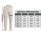 Calça Masculina de Linho Premium Alfaiataria Casual Leve Confortável Ideal Praia, Festa, Carnaval