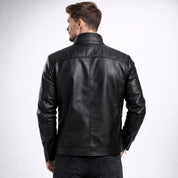 Jaqueta de Couro Masculina Slim Resistente Forrada Luxo