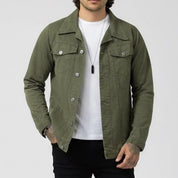 Jaqueta Jeans Masculina Com Fechamento em Botões