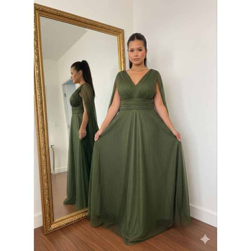 vestido brilhoso tamanho GG ideal para todo tipo de Festas