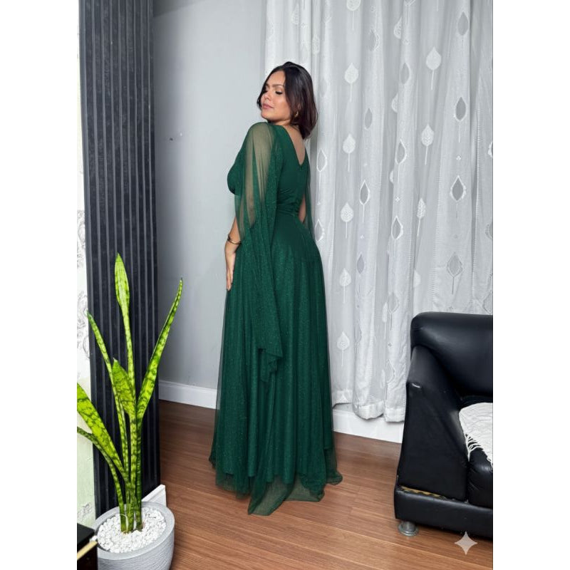 vestido brilhoso tamanho GG ideal para todo tipo de Festas