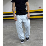 Calça Balão Jeans Masculina Baggy Streetwear Calca Bag Boca Larga Reta Estonada Calças