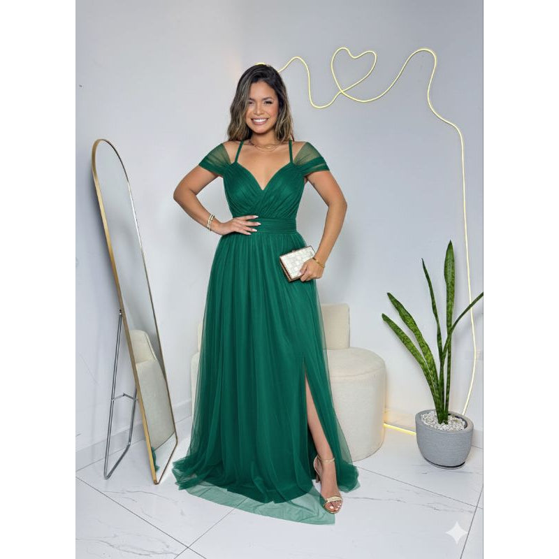 vestido femenino de festa com brilho e sem brilho ideal para casamentos convidadas aniversario (F)