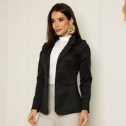 Blazer Social Feminino Elegante Atemporal Sobretudo Acinturado Casual