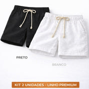 Short Masculino Linho Premium – Leve, Fresco e Confortável – Casual/Social – Verão 2026 |Kits com Melhor Custo-Benefício