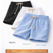 Short Masculino Linho Premium – Leve, Fresco e Confortável – Casual/Social – Verão 2026 |Kits com Melhor Custo-Benefício