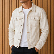 Jaqueta Jeans Masculina Com Fechamento em Botões