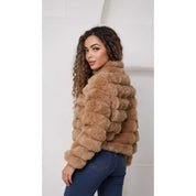 Jaqueta Puffer Feminina Teddy Pelúcida Inverno Pelinhos casaco de pele sintetica faux fur jacket