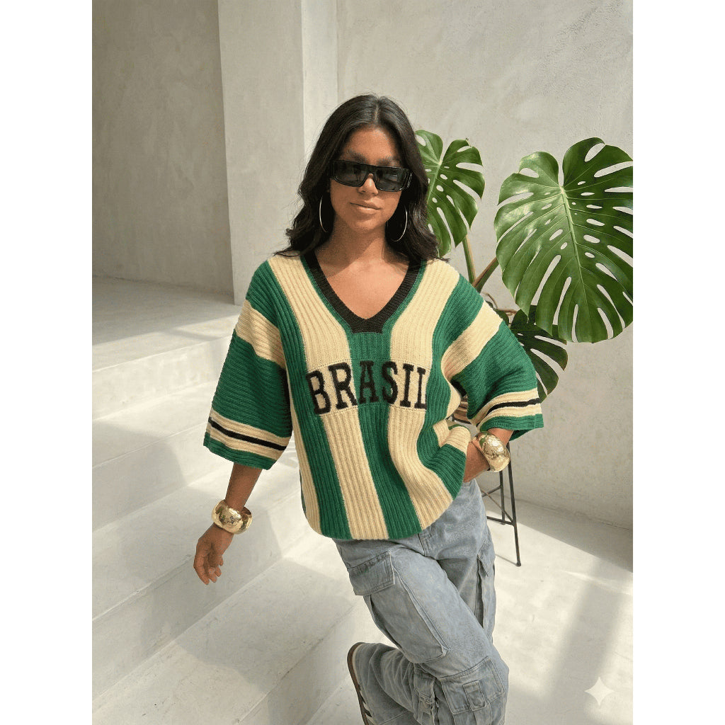 Blusão Copa do Mundo Sensação ALTA QUALIDADE Tricot Brasil Moda Inverno 2026