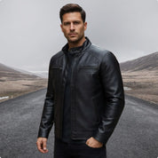 Jaqueta De Couro Masculino Slim Resistente Frio Inverno