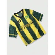 Blusa do Brasil Camisa Masculina Tricô  Estilosa Copa do Mundo Verde Amarelo Seleção Brasileira