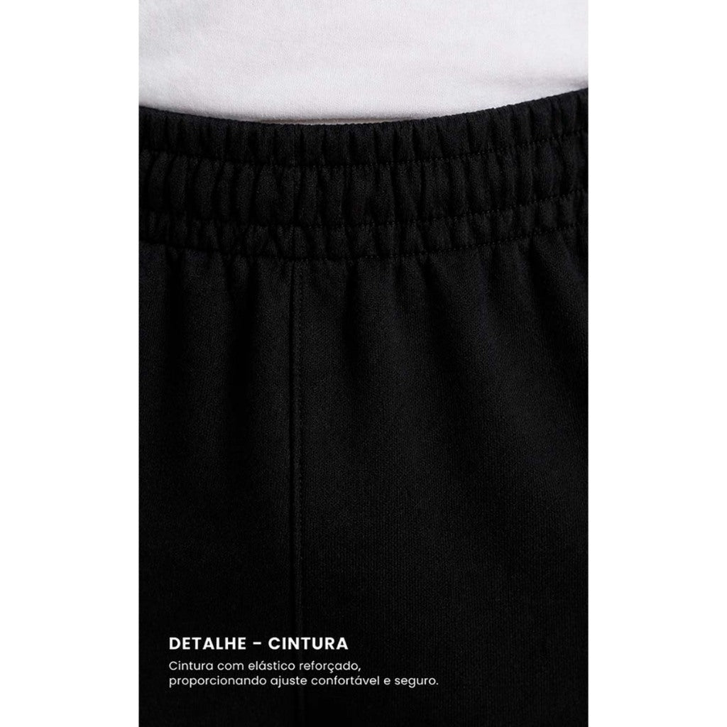 Calça Moletom Unissex Reta Flanelada Confortável