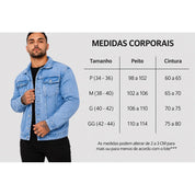 JAQUETA JEANS MASCULINA SLIM PREMIUM ESTONADA STREETWEAR 4 CORES