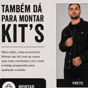 JAQUETA JEANS MASCULINA SLIM PREMIUM ESTONADA STREETWEAR 4 CORES