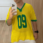 Camisa Brasil Oversize Manga Curta Copa Tricot Qualidade Camiseta Básica Time Seleção Básico Unissex