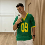 Camisa Brasil Oversize Manga Curta Copa Tricot Qualidade Camiseta Básica Time Seleção Básico Unissex