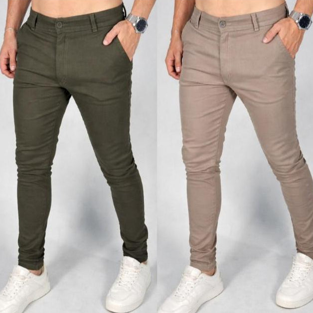 Kit Calça Sarja Masculina Premium Com Elastano Sport Fino